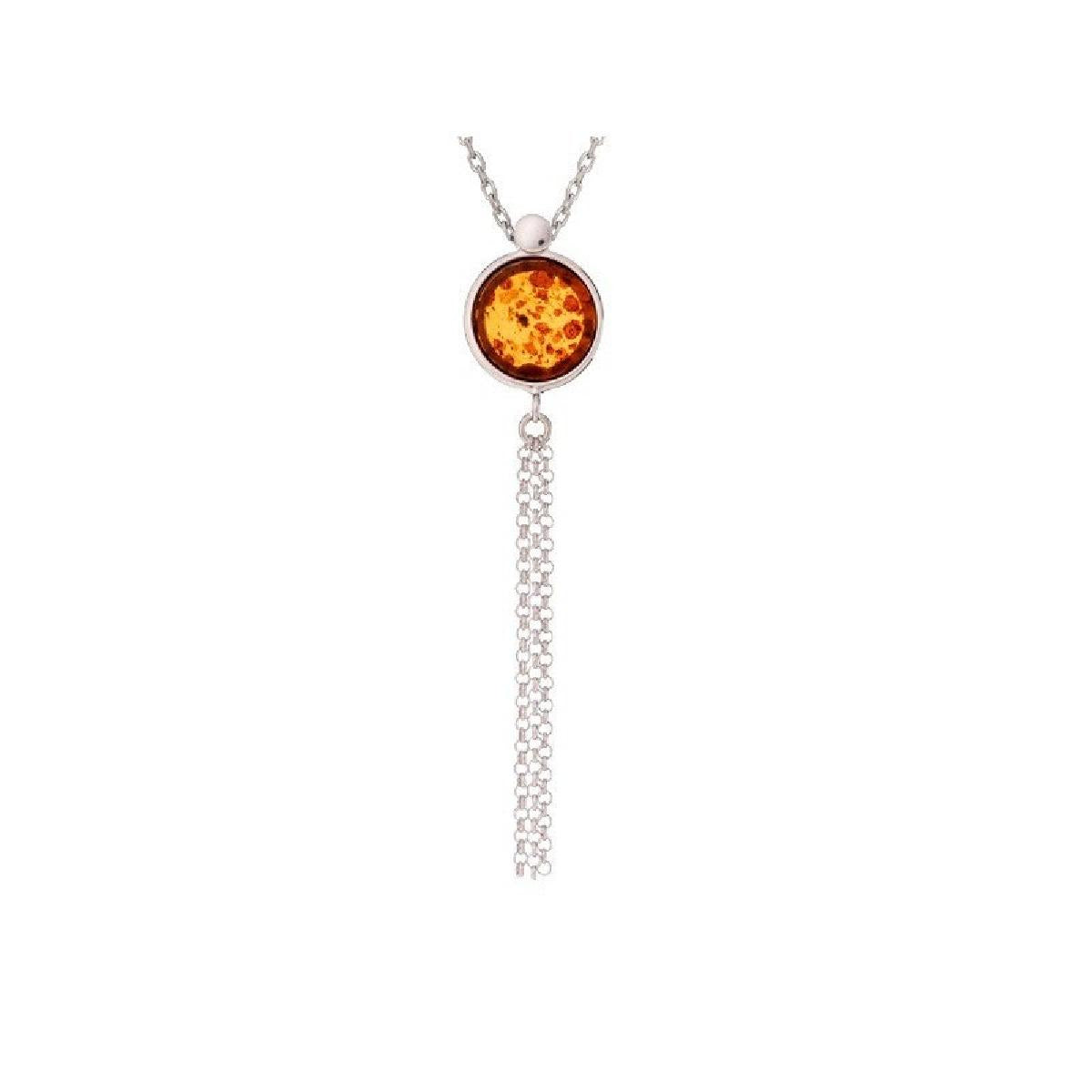 Colliers Souples +P. Couleur Ambre Longueur Réglable Chaîne Fine Longue – Argent 925