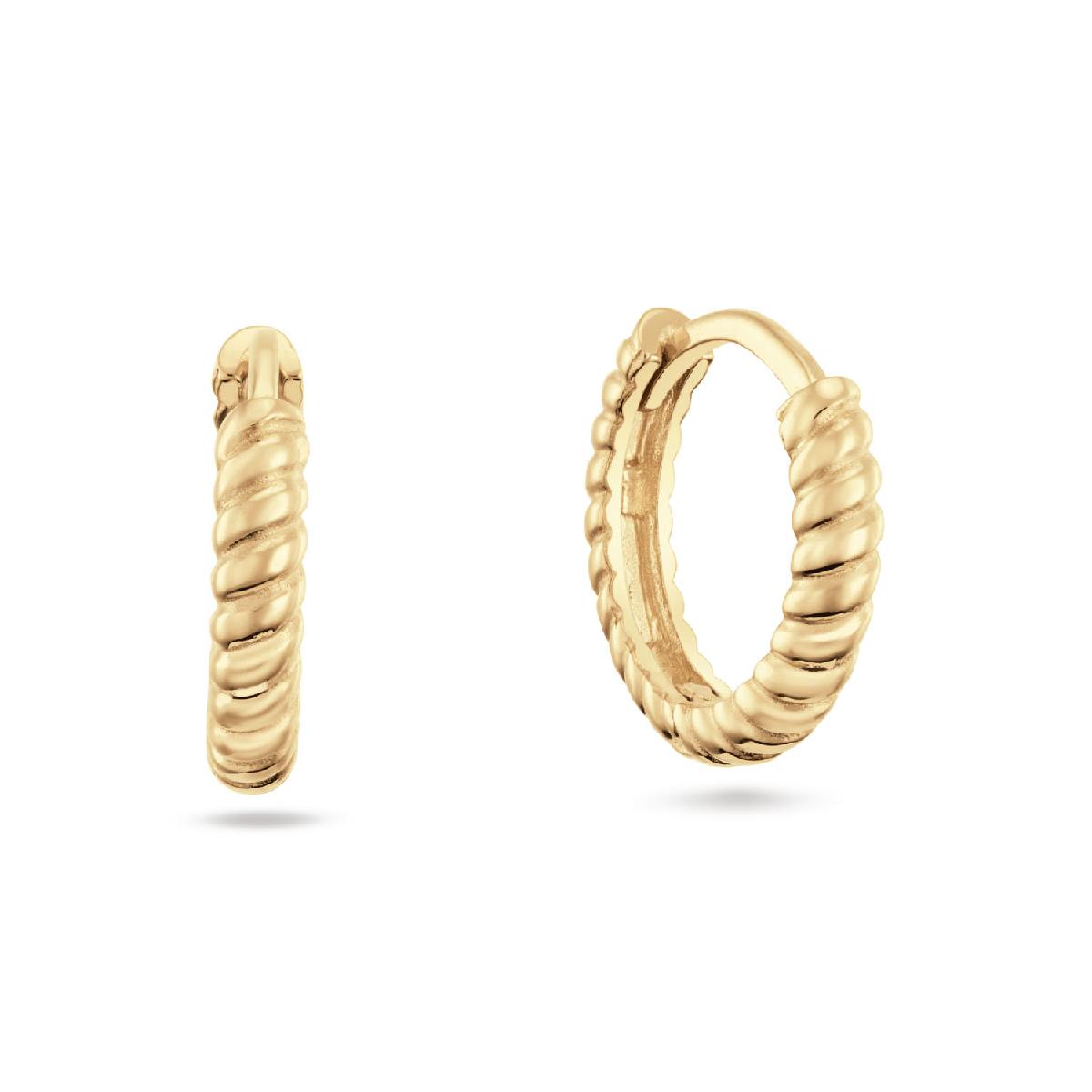 Créole Dormeuse Pendante Pampilles Modèle Aloïze – Or Jaune 18 Carats Pour Oreilles Percées