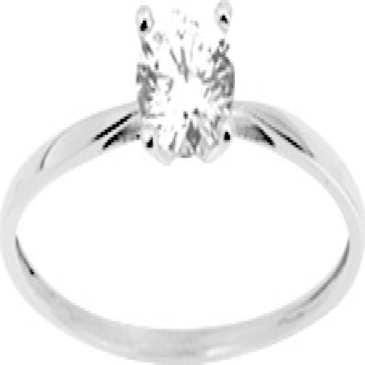 Bague Solitaire Modèle AU375 Pièce de Joaillerie de Créateur Destinée à Être Portée au Quotidien Zirconium