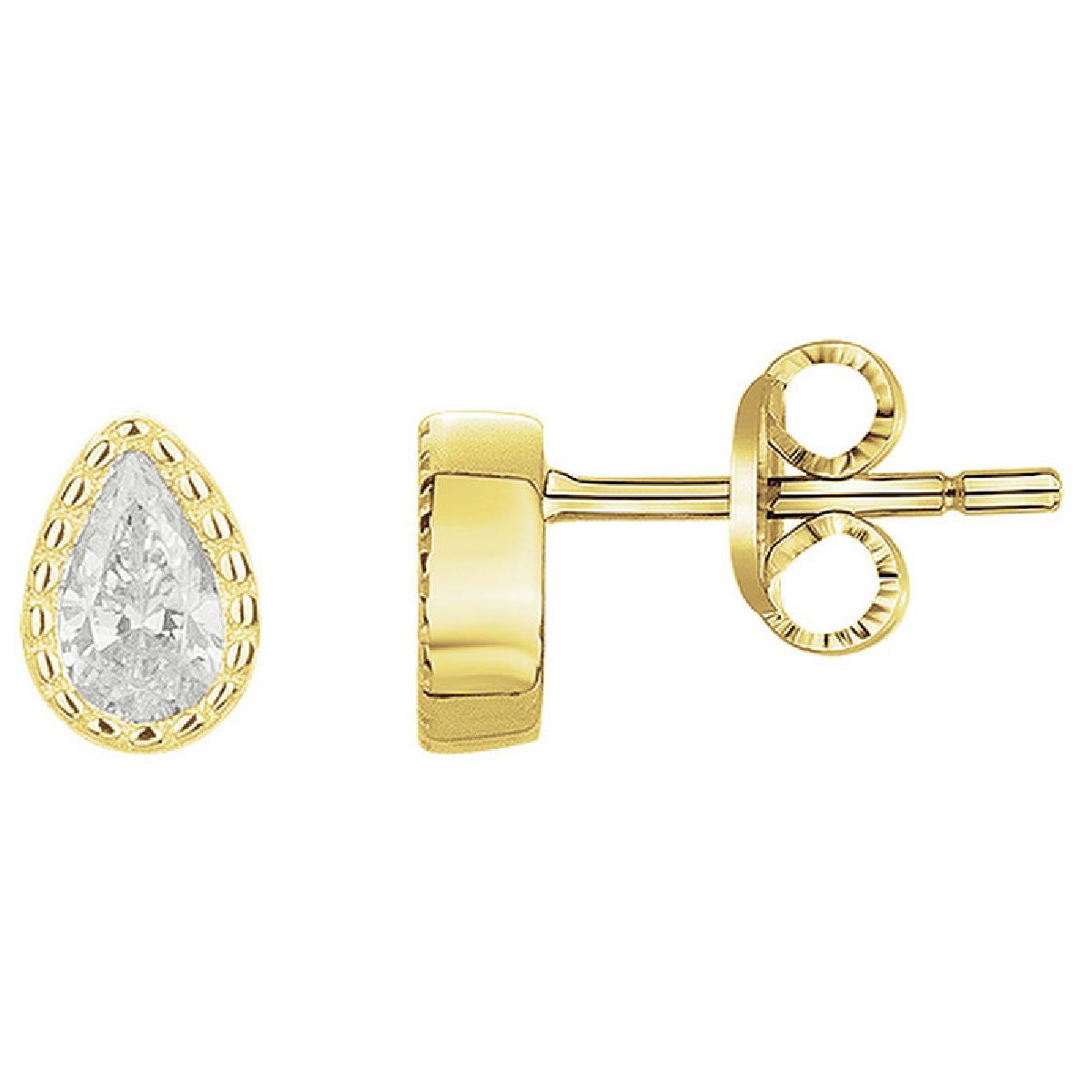Boutons de Manchette Modèle Celeste Diamanté Taille XL Version Satinée – Or 18 Carats