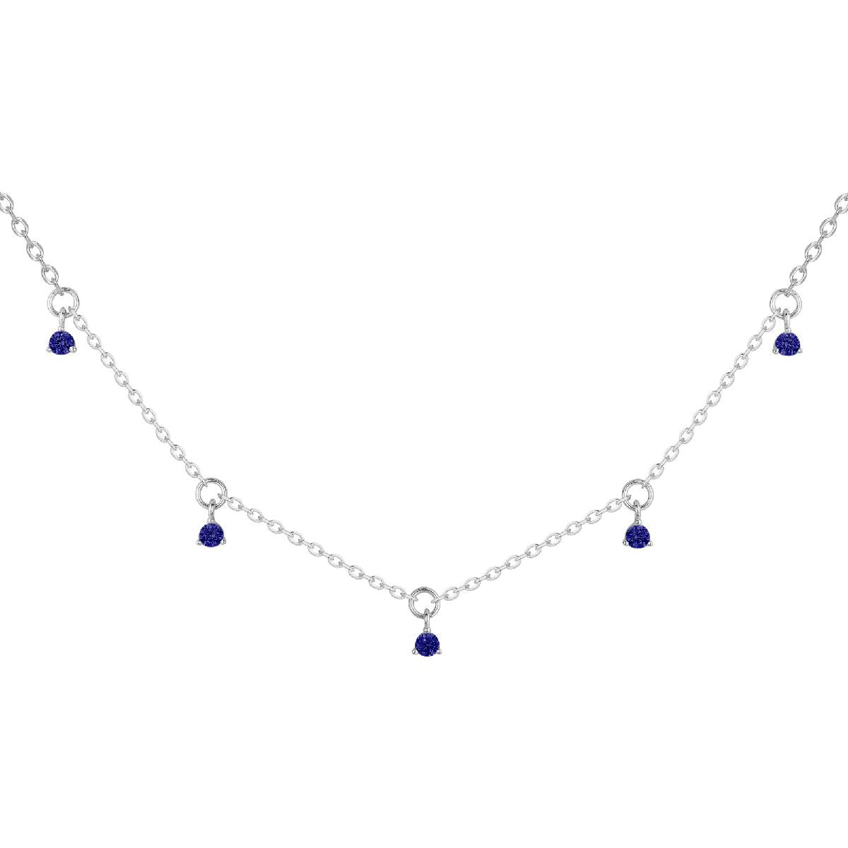 Collier Souple +P. Couleur Gamme Argent 925 et Zirconium Version ALOÏZE Collection Joaillerie