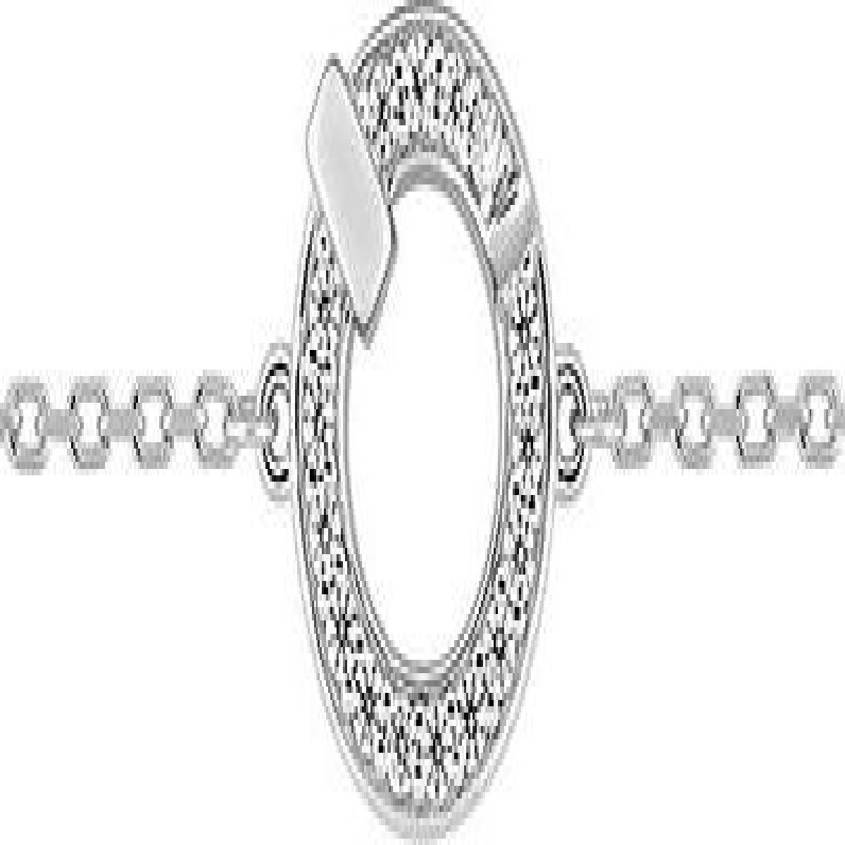 Bracelet Simple P. Blanches - Argent 925 Et Zirconium, Longueur Ajustable Pour Femme
