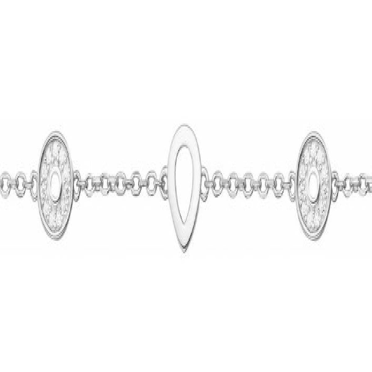 Bracelet Simple P. Blanches Modèle Zirconium Classique Version Collection – Argent 925