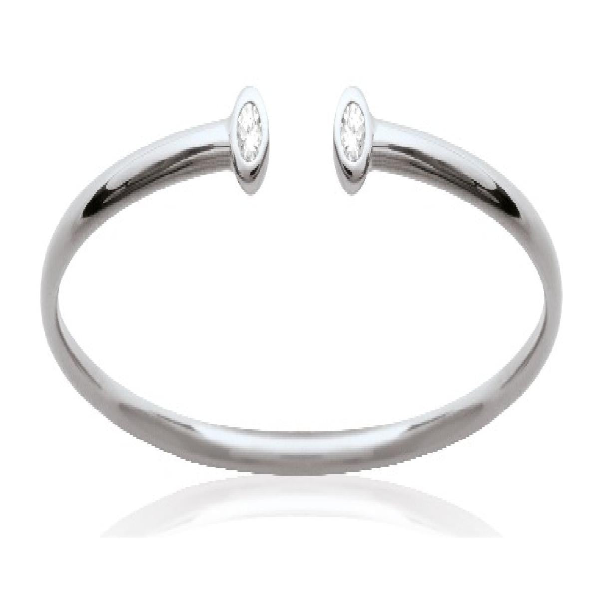 Bracelet AG925 – Argent Rhodié et Oxydes de Zirconium Serti Clos Finition Polie Brillante