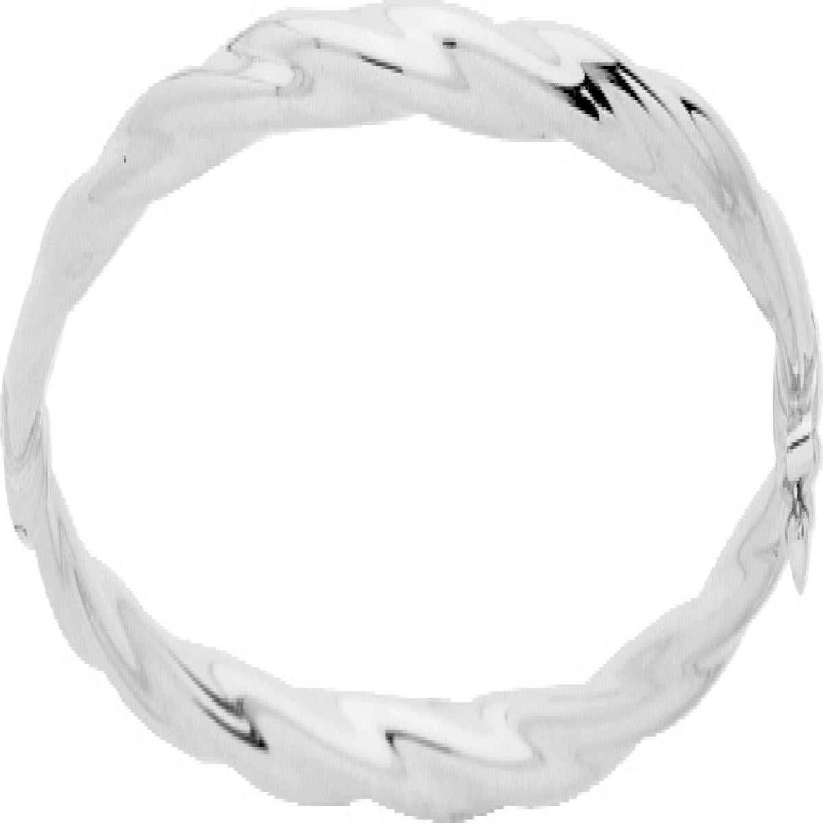 Bracelet Rigide Tout Or Massif Pour Poignet Standard Rond AU375 - Or Jaune 9 Carats