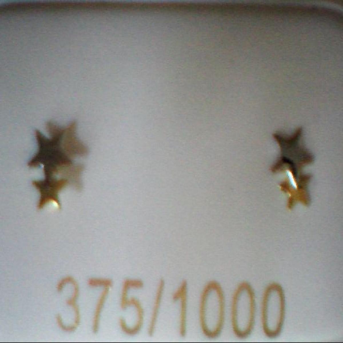Boucles d'Oreilles AU375 Modèle Traditionnel Ciselé Finement Poli - Or Jaune 9 Carats