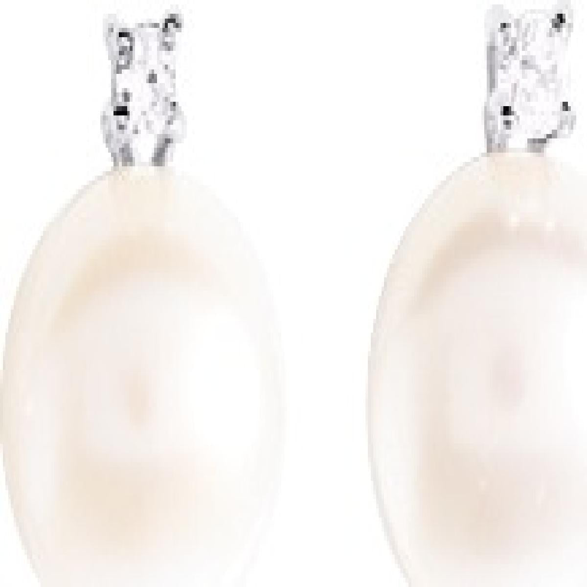 Boutons D'Oreille Pierres Blanches Style Classique Finition Polie Brillante Zirconium