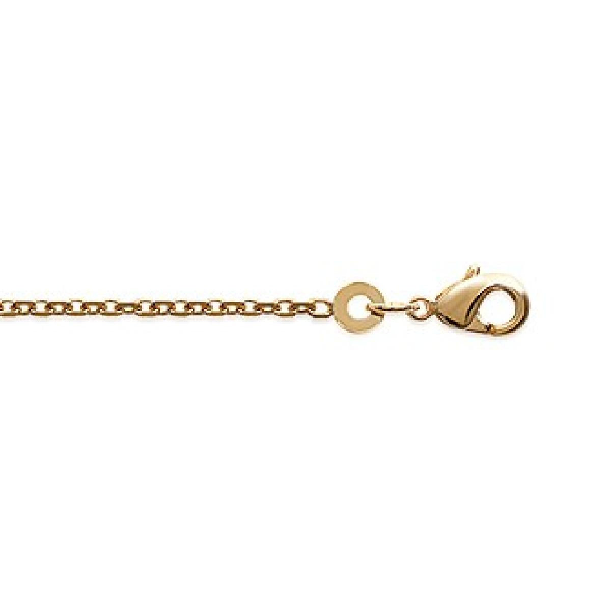 Chaine en plaqué or maille forçat d'épaisseur 1.6 mm et de longueur 45 cm