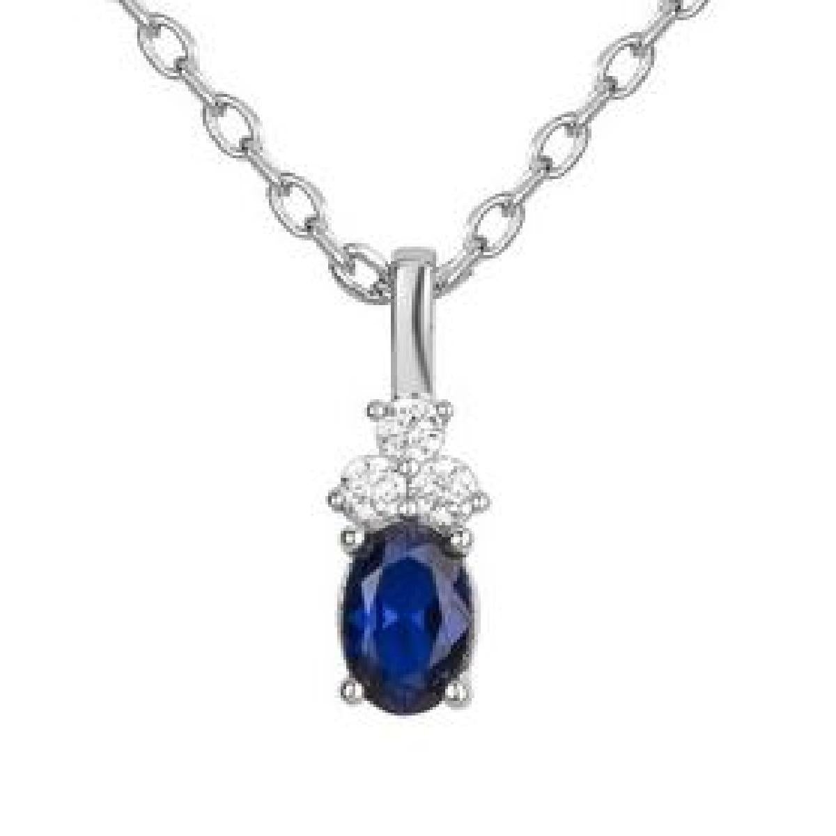 Collier Simple +P. Couleur Multicolore Satiné Design Moderne – Argent 925 Et Zirconium