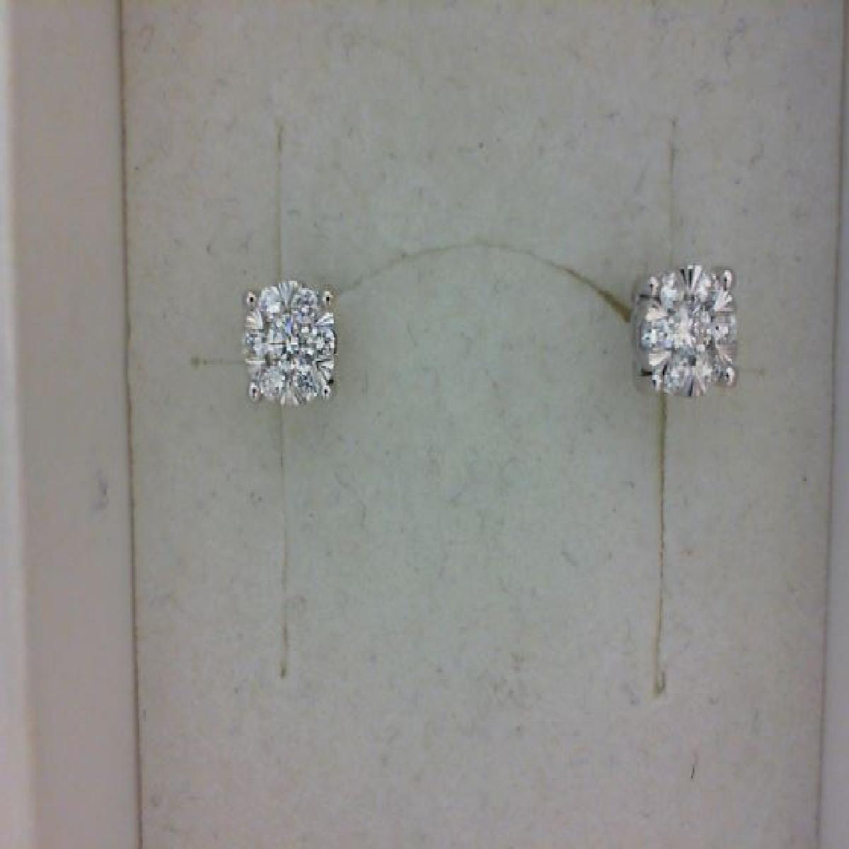 Boucles d'Oreilles AU750 ALOÏZE Diamants Brillants 0,28 Ct - Or Jaune 18 Carats Édition