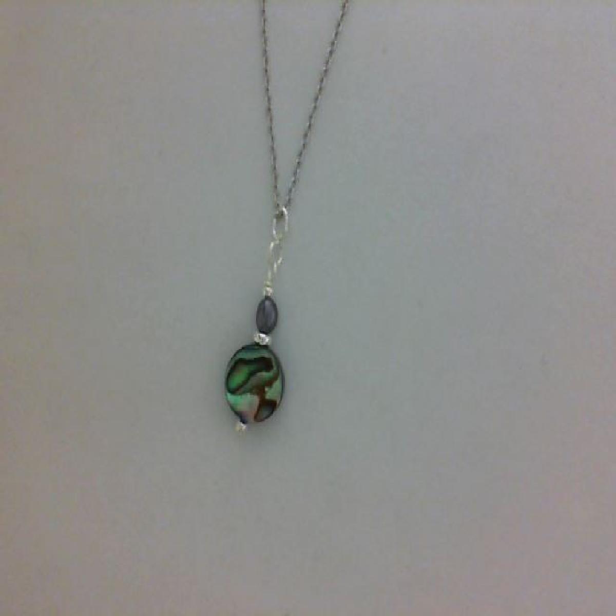 Collier Simple P Couleur Variation Argent 925