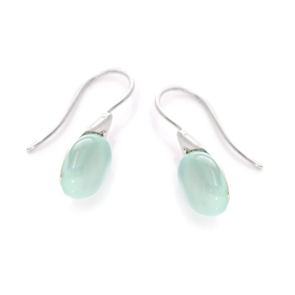 Boucles d'Oreilles Pendantes Motif Discret Gravé Finition Satinée AG925 Argent Massif