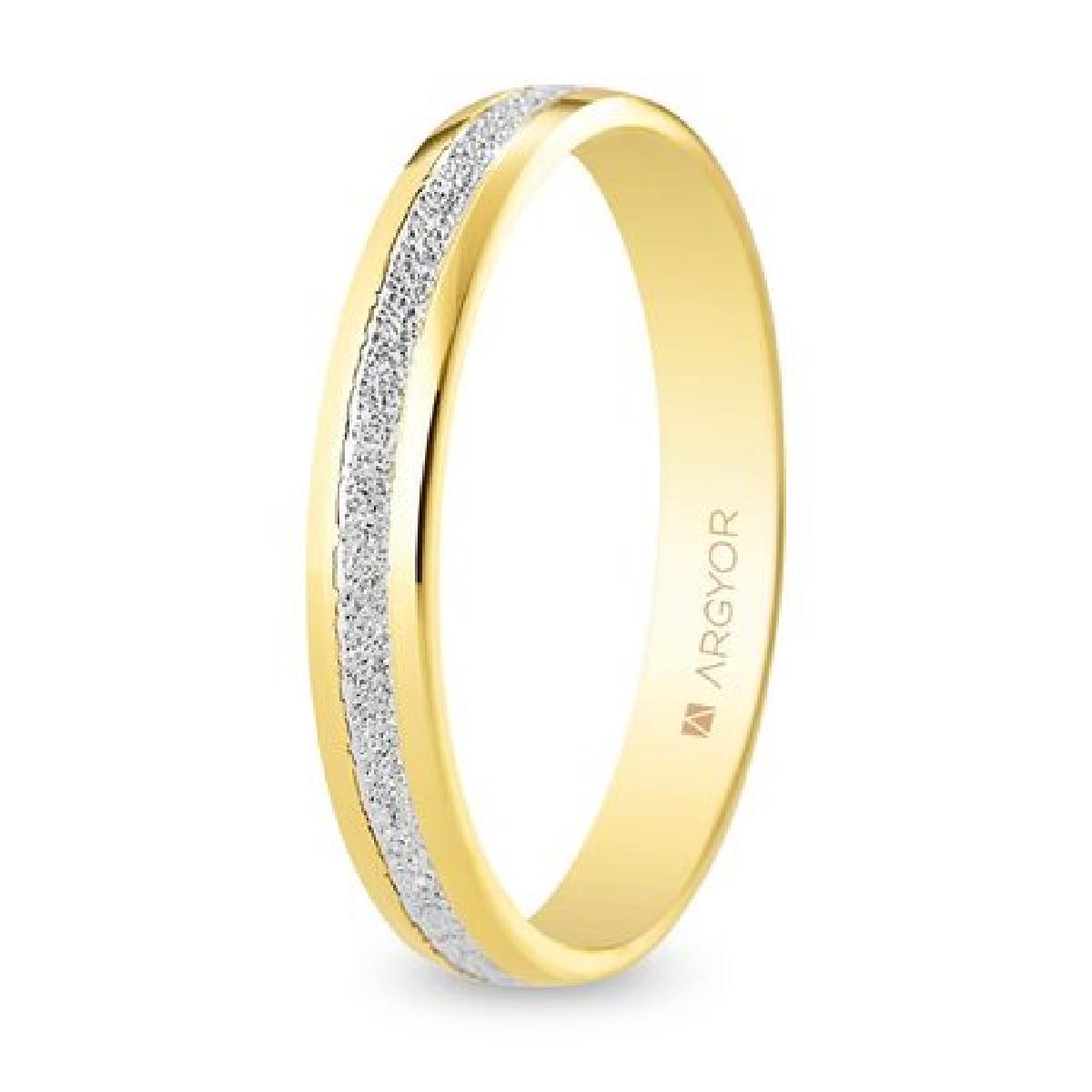Alliances À Motifs Gravés Et Finement Ciselées Géométriques AU750 – Or Jaune 18 Carats