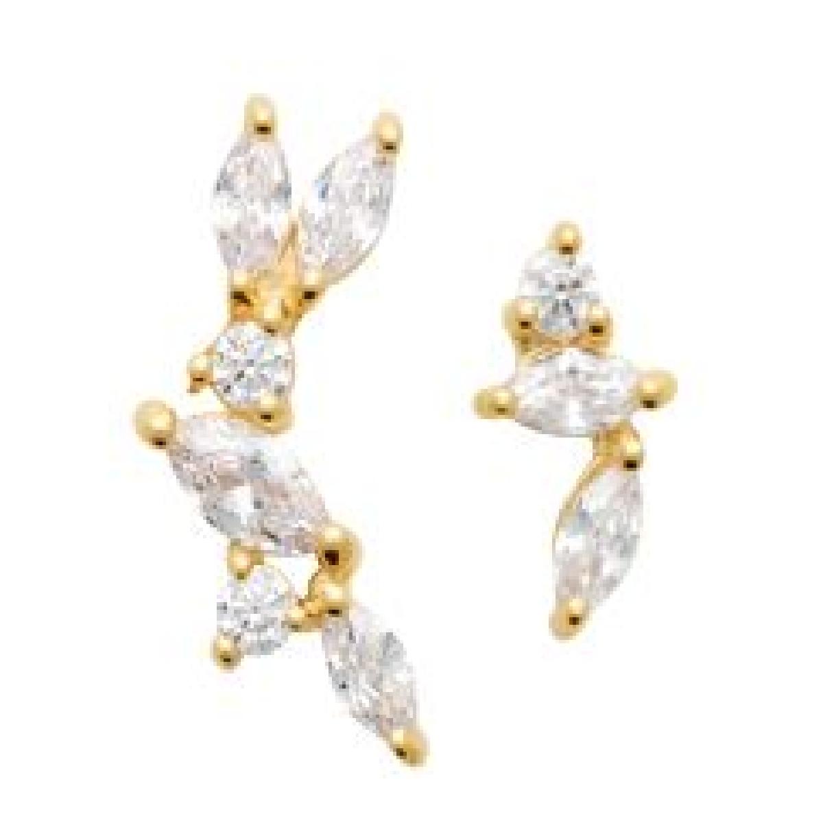 Boutons de Manchette Pierres Blanches Version Classique Ancestrale Modèle ALOÏZE – Zirconium