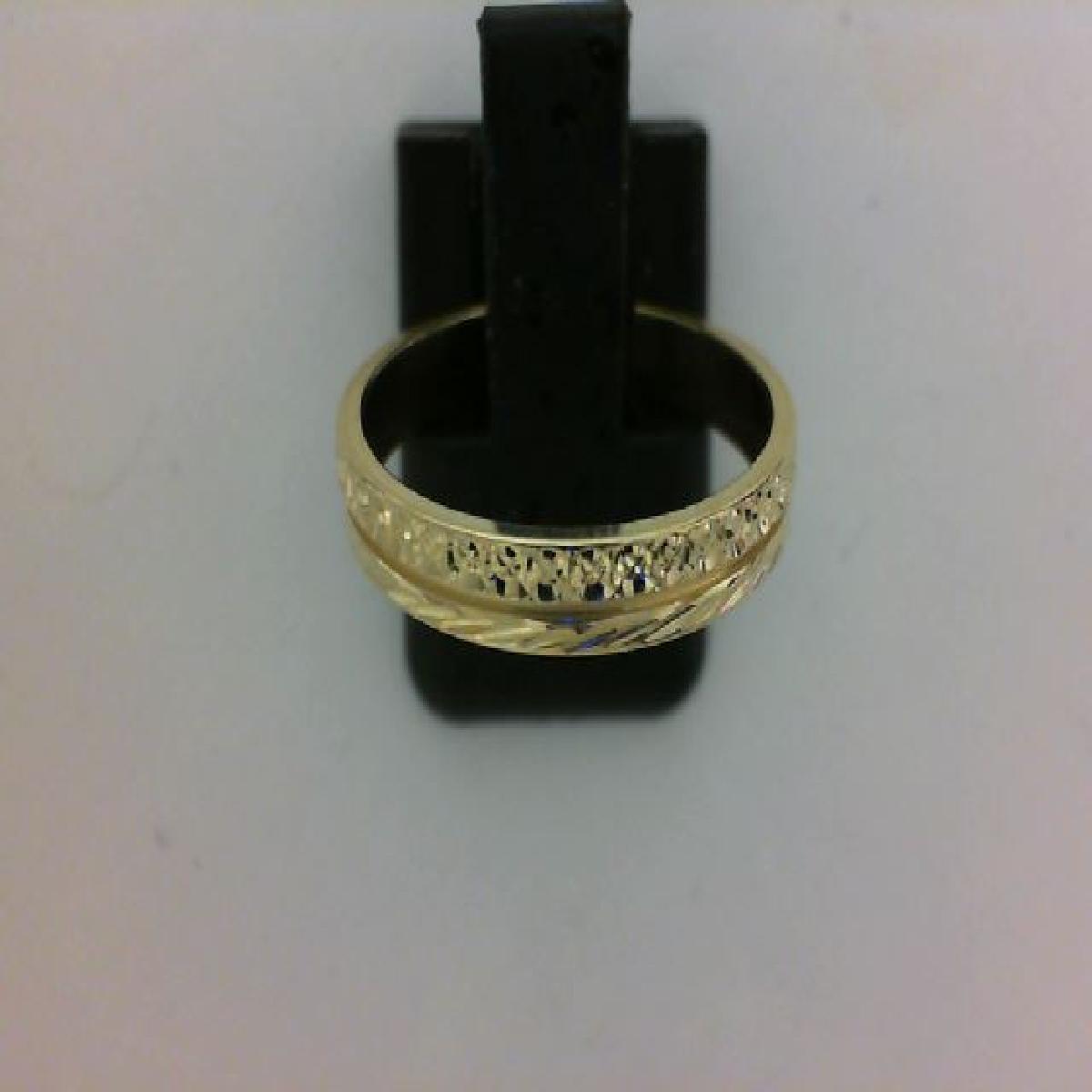 Alliances À Motifs ALOÏZE AU750 Diamantés Et Striées Fantaisie - Or Jaune 18 Carats 3,5 mm