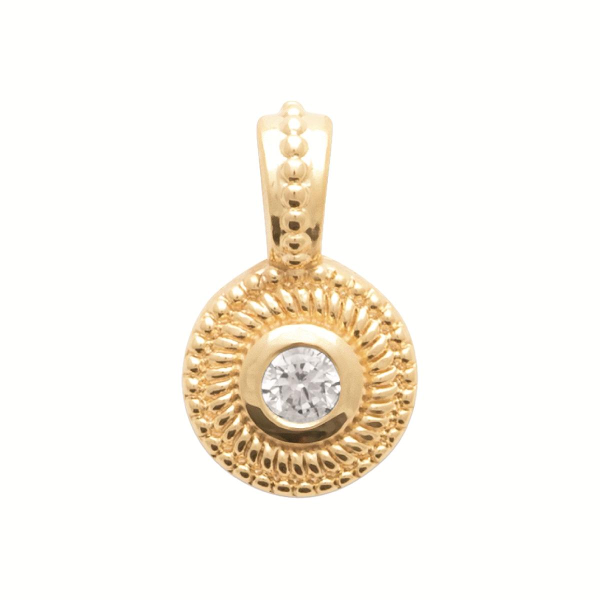 Pendentif P Blanche Solitaire ALOÏZE Edition Version Modèle Universel – Zirconium