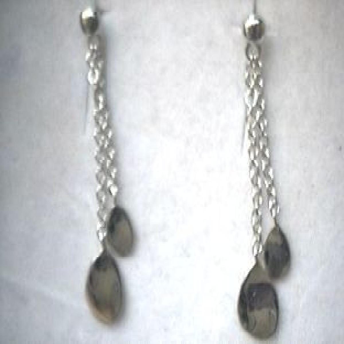 Boucles D'Oreilles Pendantes En Forme Géométrique Fine Originales AU375 Or Jaune 9 Carats