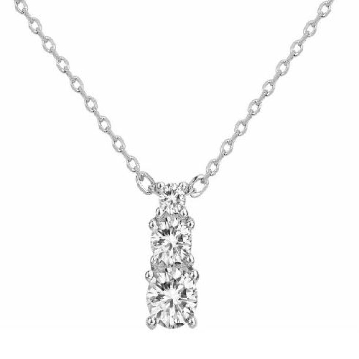 Colliers Simples P. Blanches Collection Pureté ALOÏZE – Zirconium Argent 925 Mailles Fines