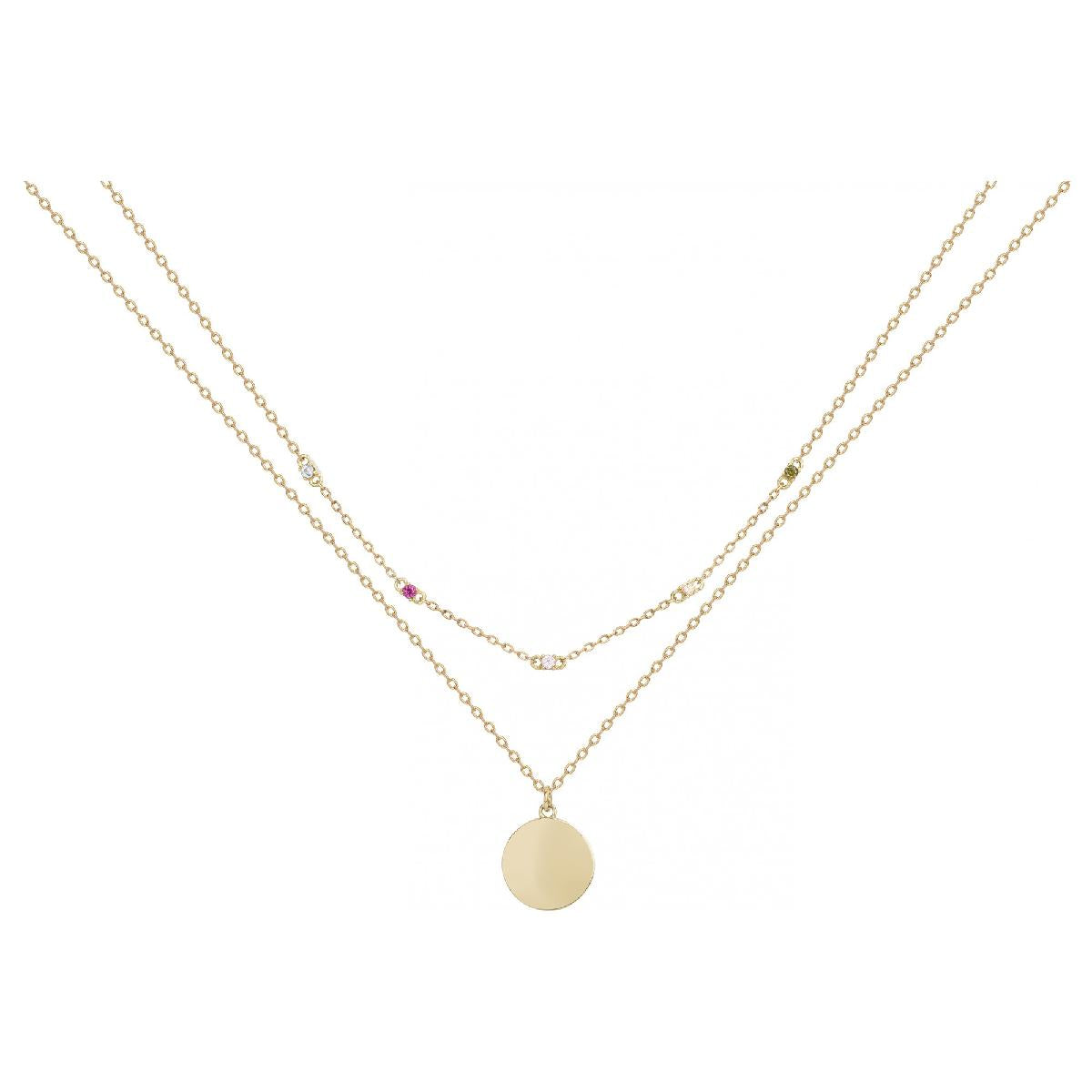 Collier Simple À Chaîne Lisse Modèle +P. Couleur – Zirconium