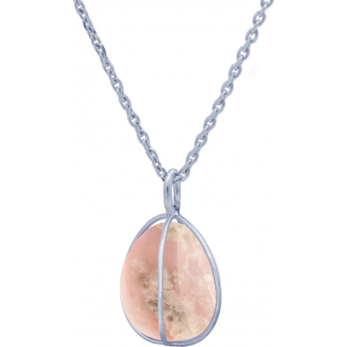 Collier Chaîne Simple +P. Couleur Opale Collection – Argent 925 Fabrication Française