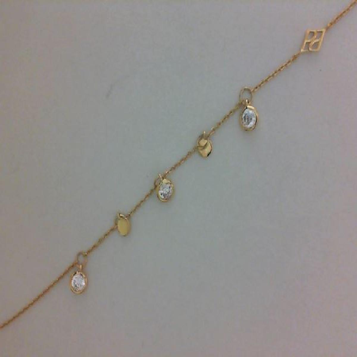 Bracelet Souple P. Blanches – Zirconium, Finition Satinée et Réglable Pour Femme
