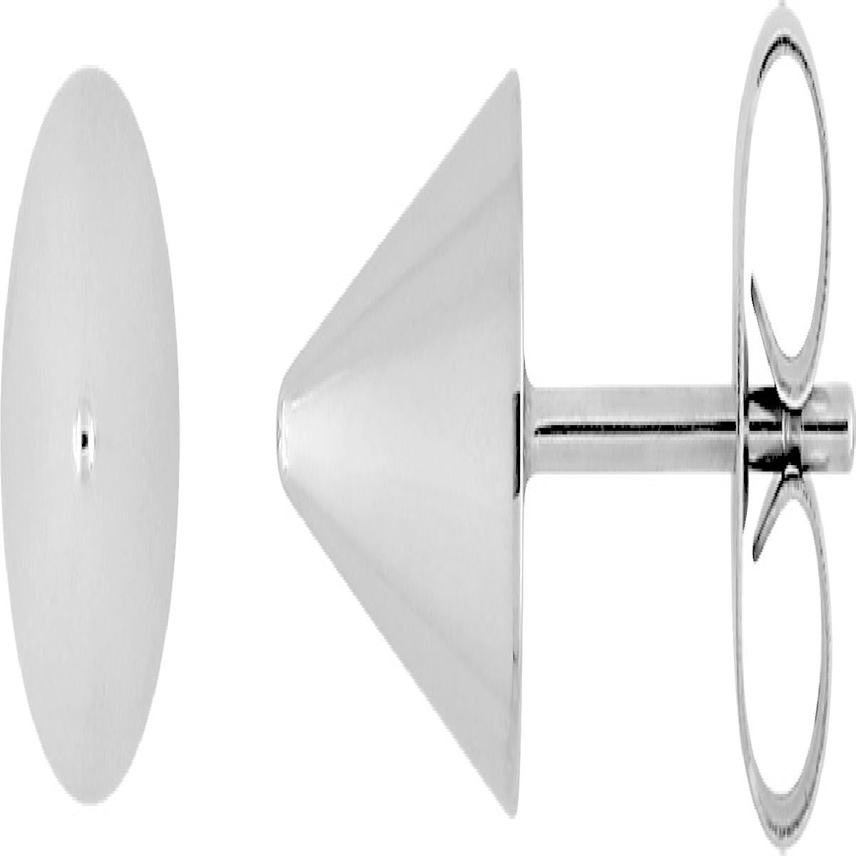 Boutons d'oreille en Acier – Modèle Droit, Finition Polie, Style Classique et Polyvalent