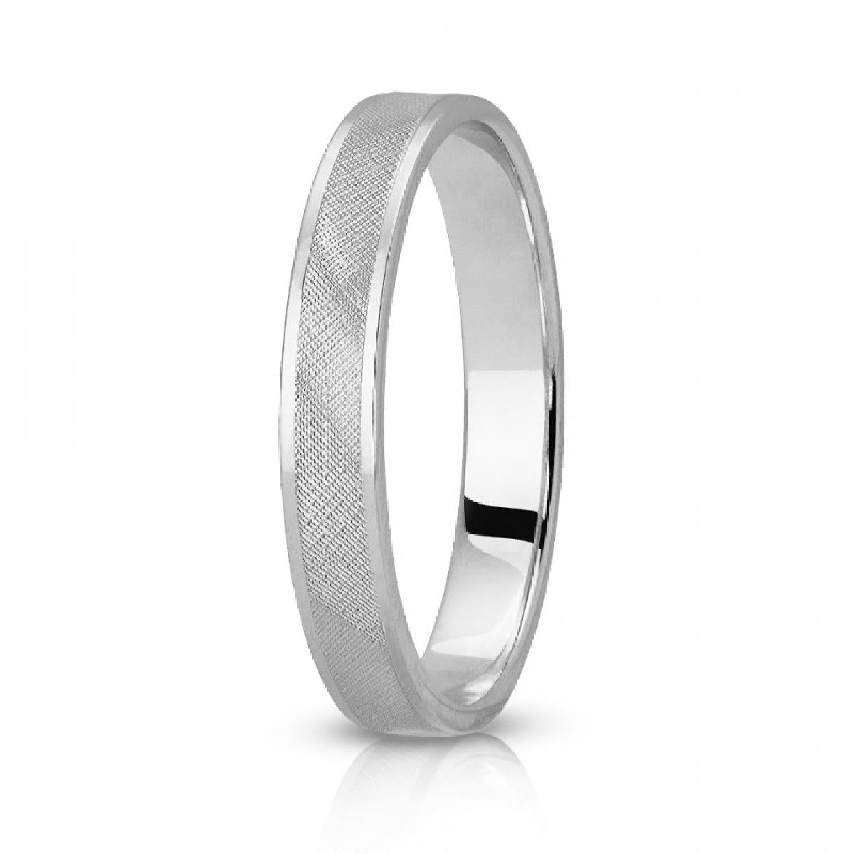 Alliances À Motifs AU750 – Or Jaune 18 Carats, Bagues De Mariage Géométriques Pour Couple