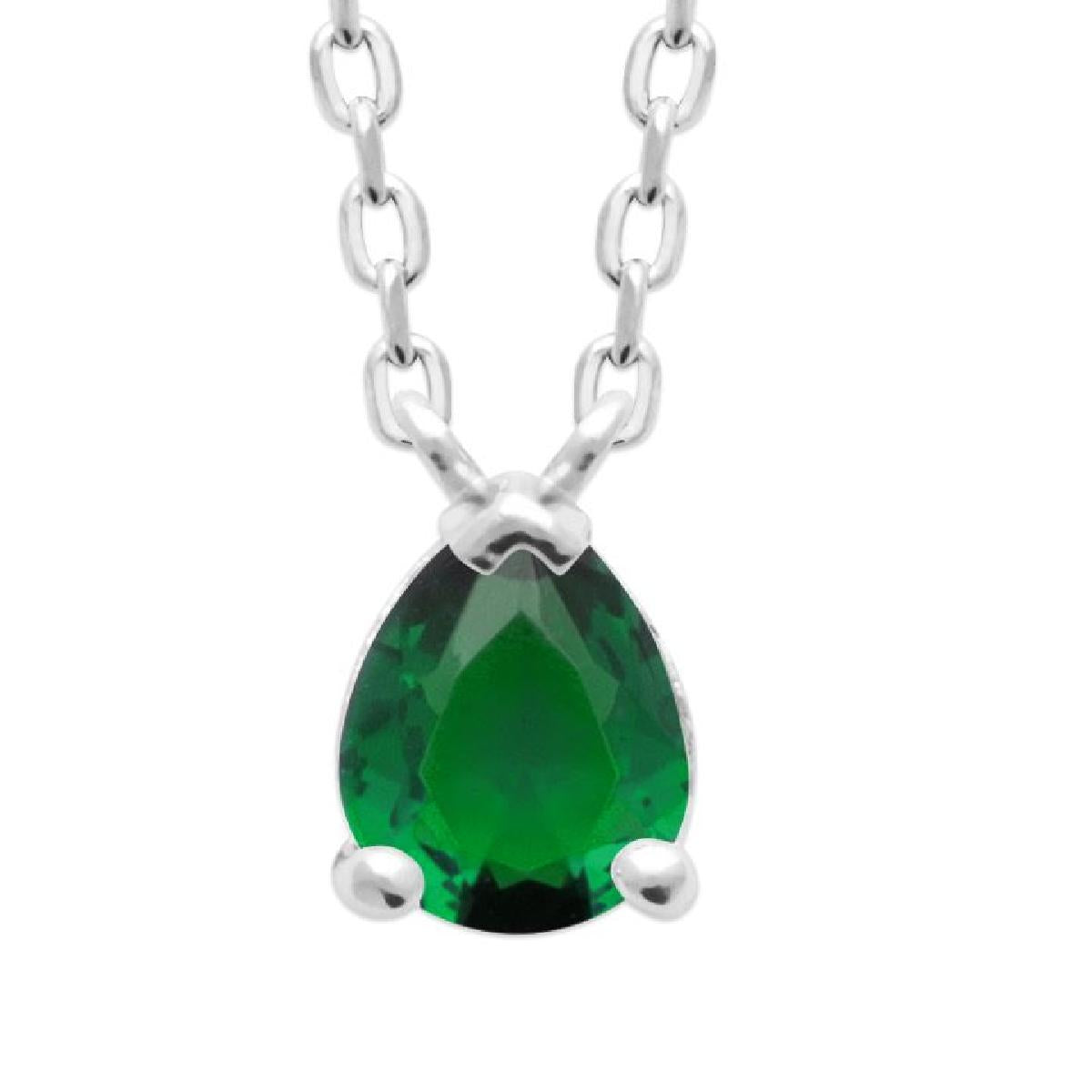Collier Chaîne Simple Pour Pendentif Fin À Maillons +P. COULEUR – Argent 925 Zirconium