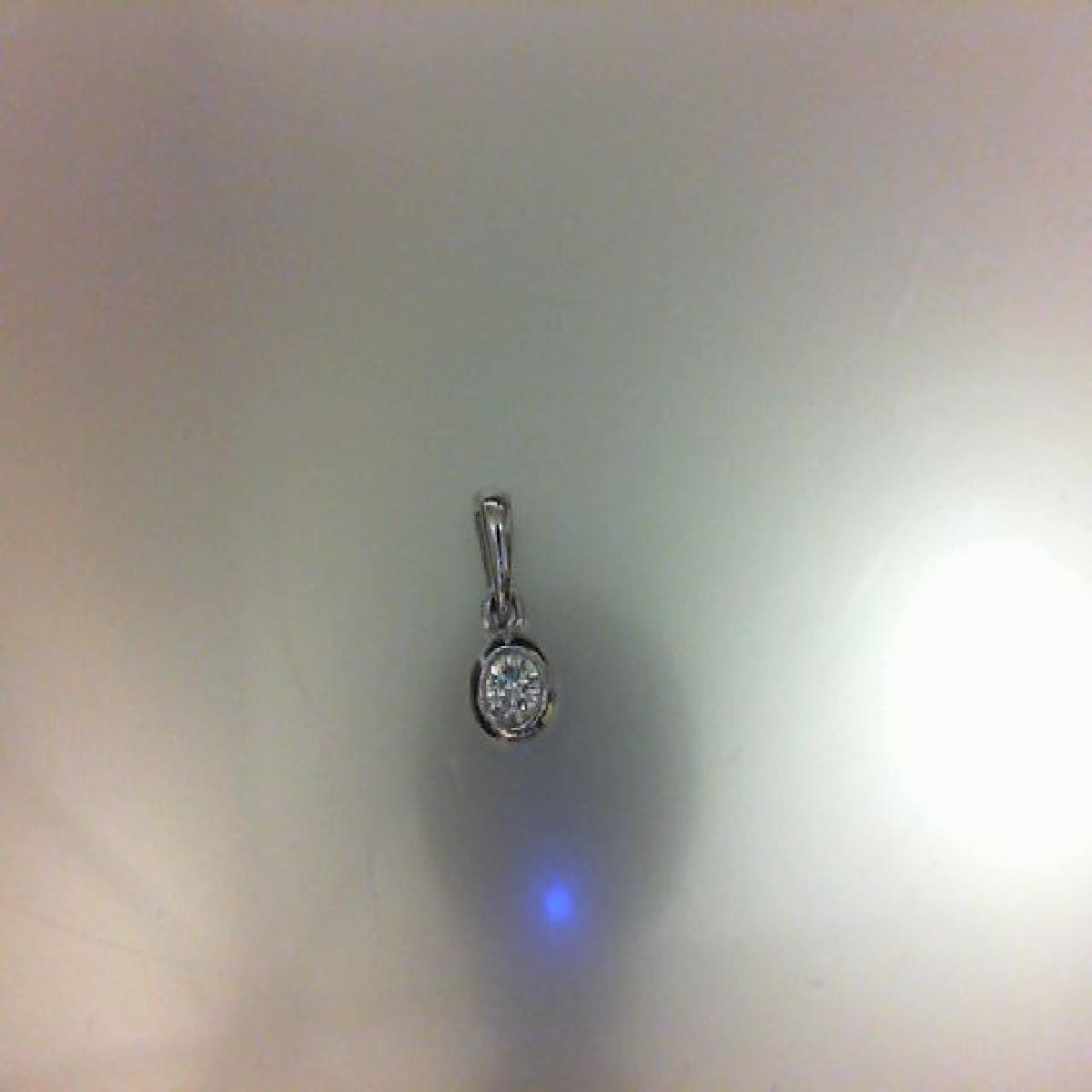 Pendentifs AU375 Diamant Brillant Rond Taille Classique Gravé Monogramme Or Jaune 9 Carats
