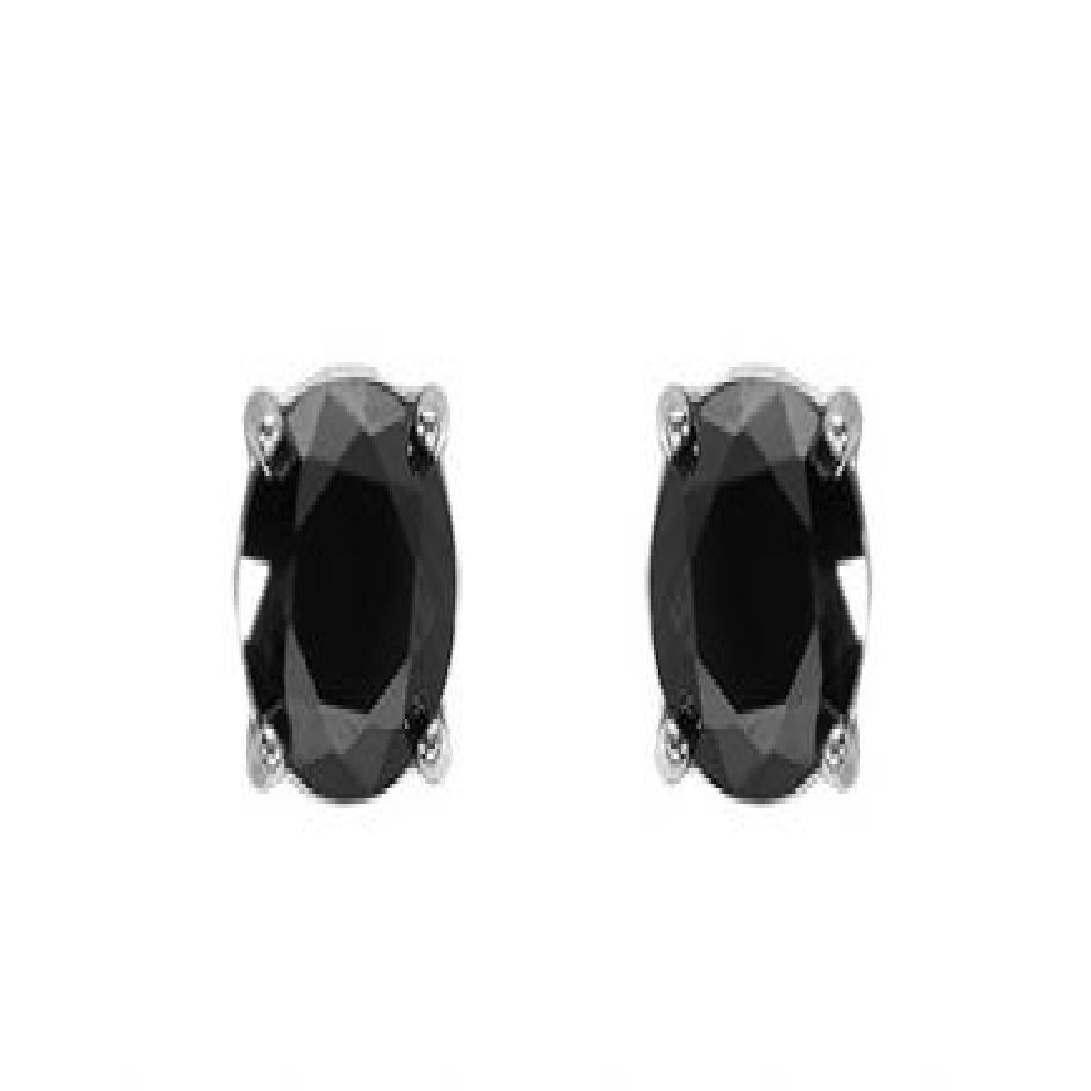 Boutons d'oreilles sertis de pierres de couleur variées Zirconium - Acier inoxydable