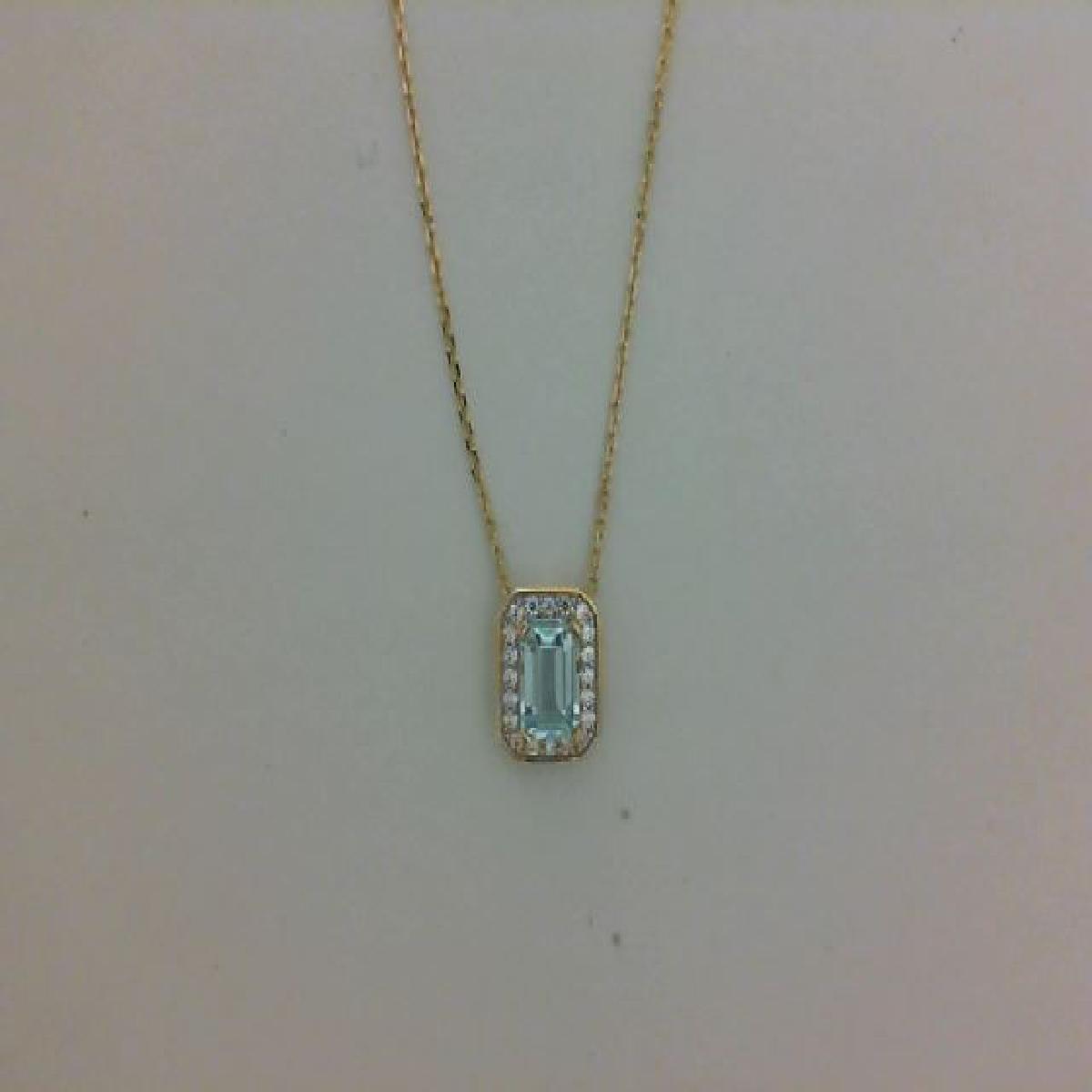 Collier Souple +P Couleur – Or 18 Carats – Topaze Bleue Naturelle Facette Fine Pure