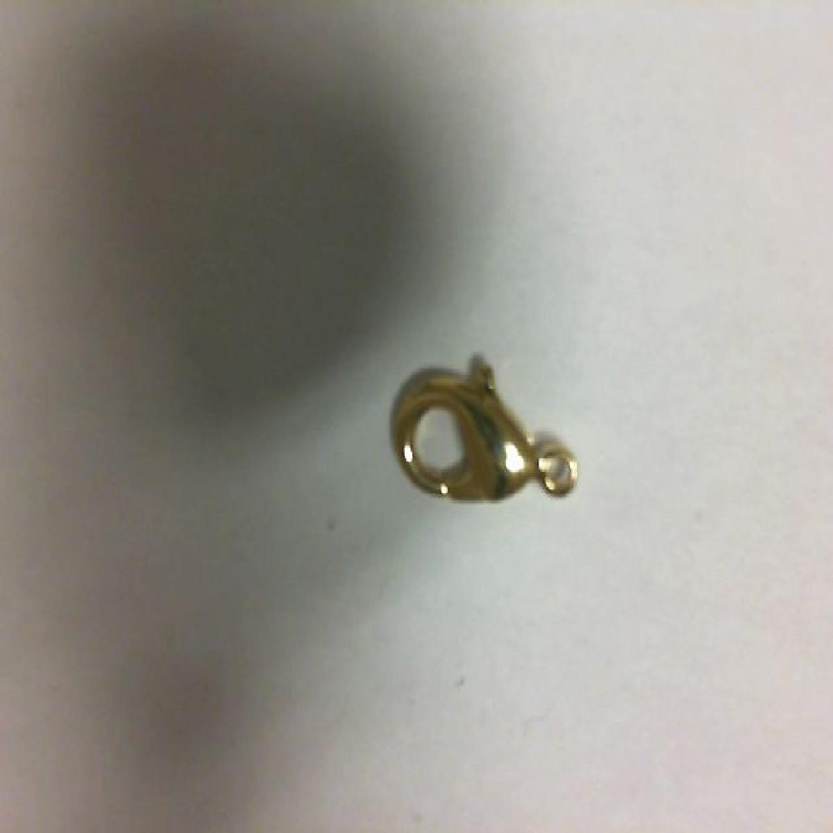 Apprêts Fermoir Mousqueton Torsadé Long Avec Sécurité Et Anneau Intégré – Or Jaune 18 Carats