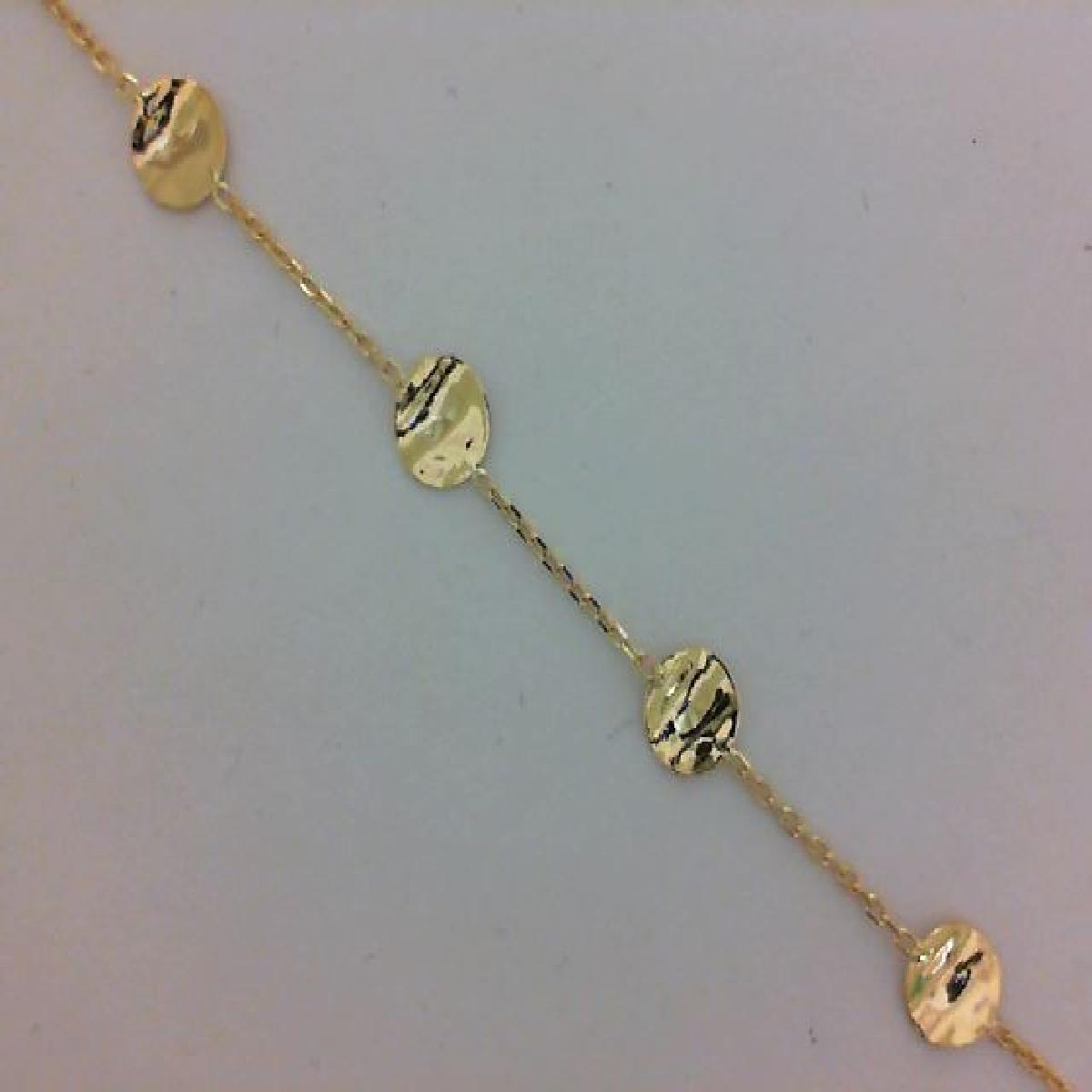 Bracelet Souple Modèle AU375 Tout Jaune Pur Longueur Réglable Lisse – Or 9 Carats