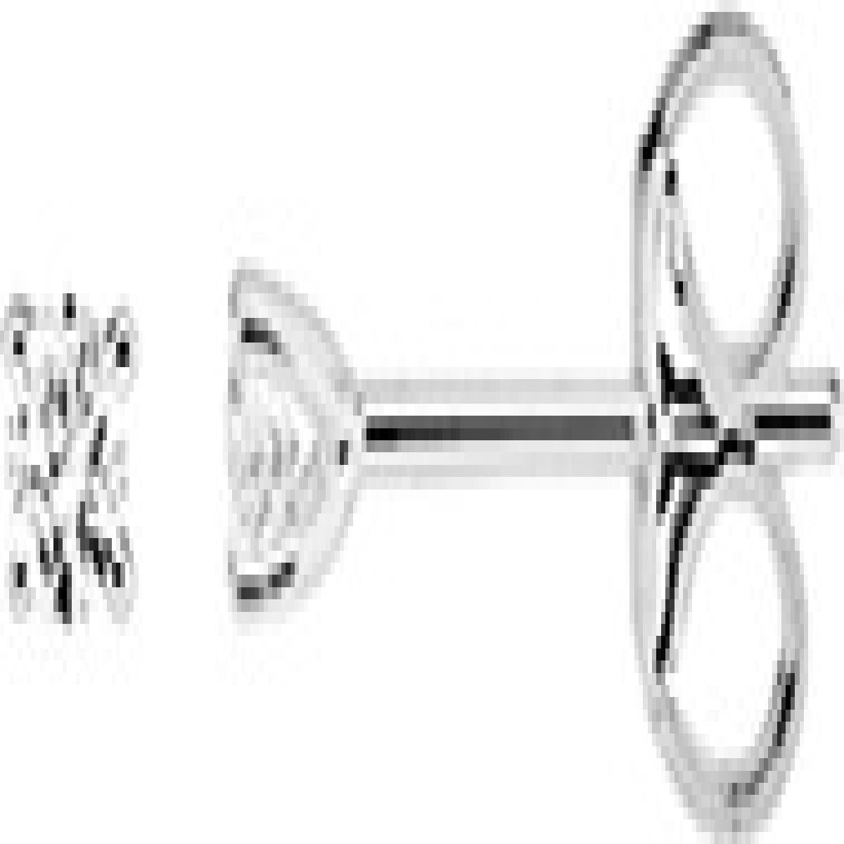 Boutons Pierres Blanches – Diamant Taille Brillant Couleur D VS Serti En Grain – Or 375