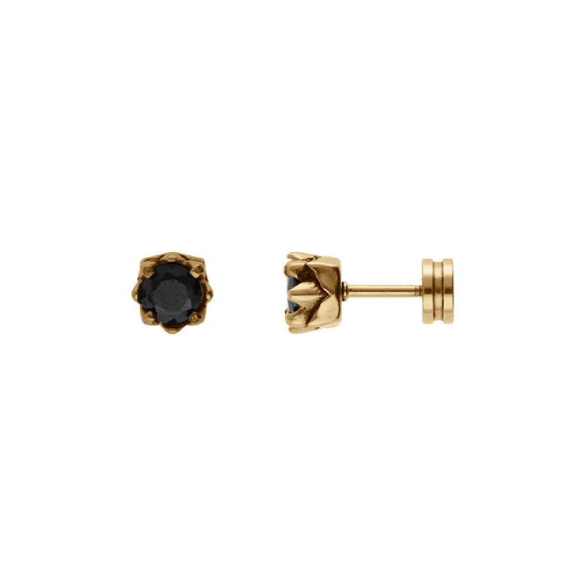 Boutons D'Oreille À Pierres De Couleur – Zirconium Multicolore Pavé Cubique – Acier
