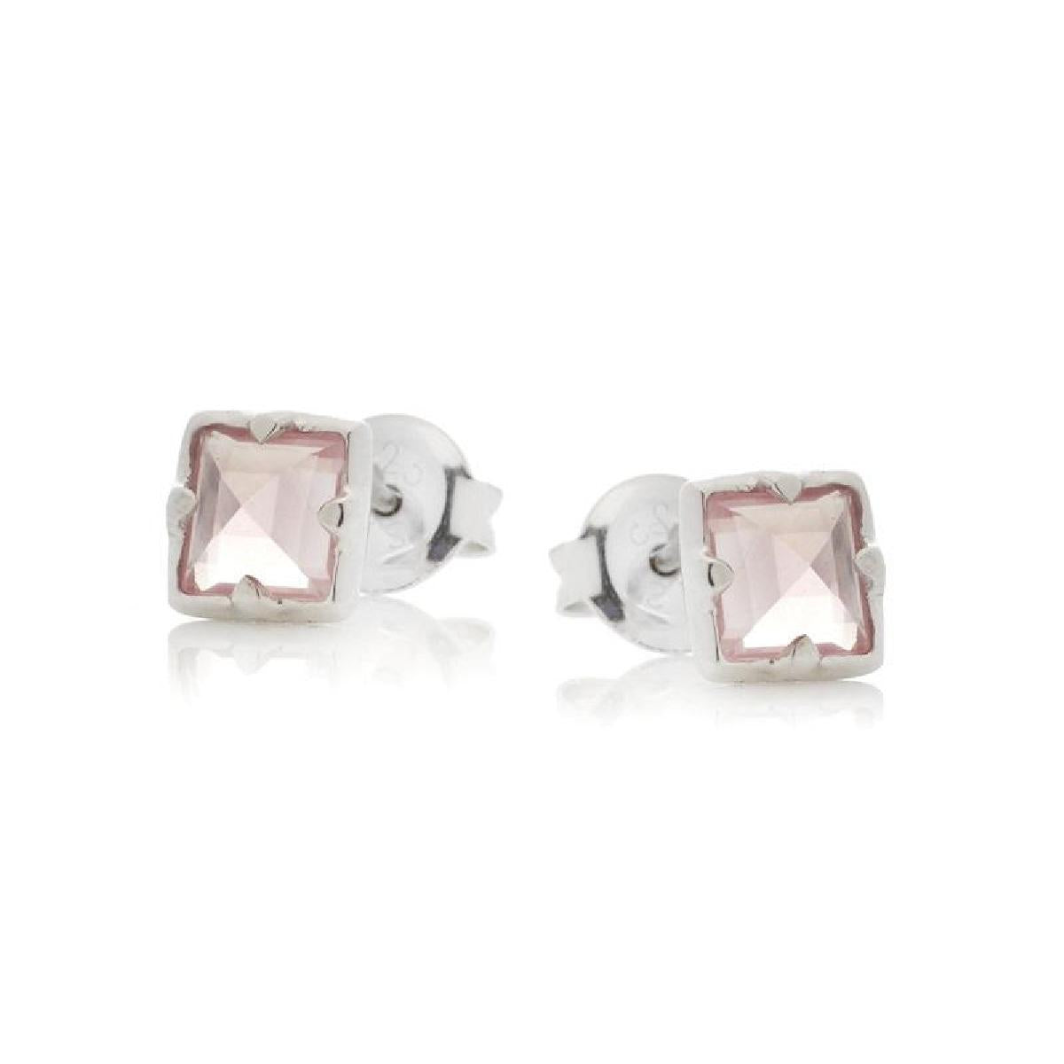 Boutons d’oreille Pierres de Couleur Quartz Multicolore Taille Standard – Argent 925