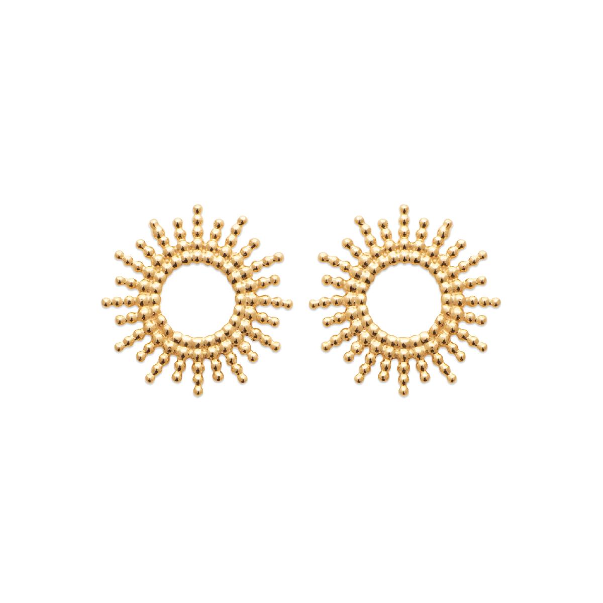 Boutons de manchette dorés gravés motif ALOÏZE Collection Classique Céleste – Or 18 carats