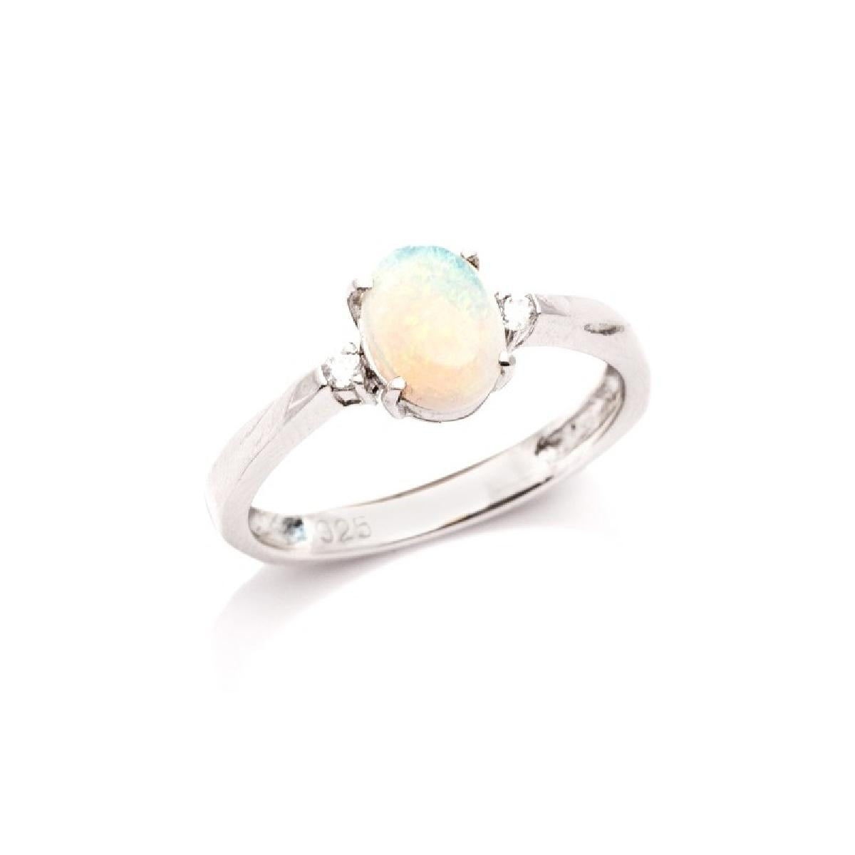 Solitaire Aloïze AG925 Opale Collection Signature Référence 2024-078 – Argent 925