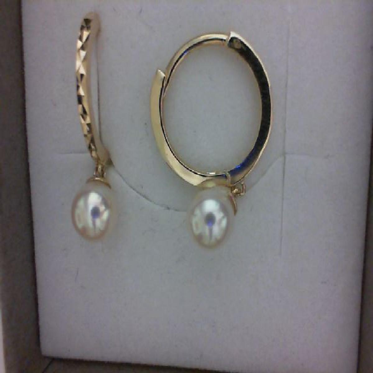 Créoles Dormantes Pendants PAM Blanc Pavé Grand Modèle AU375 Or Blanc 9 Carats