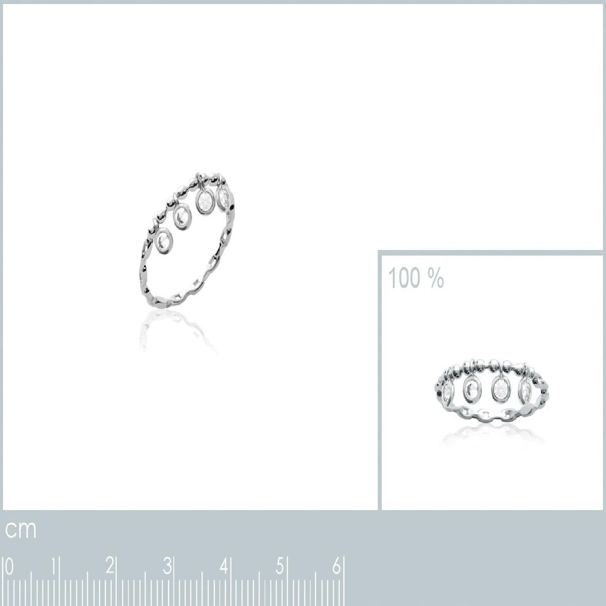 Bagues en argent à motif gravé et fini miroir Forme Alliance Demi-Jonc AG925 – Argent 925