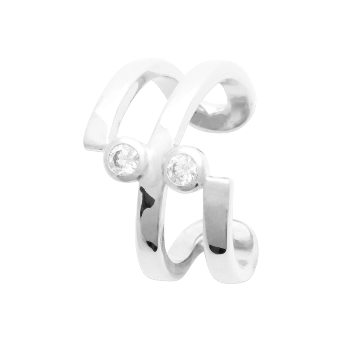 Boucles d'oreilles Divers Zirconium Garnies Longues et Dentelées Finement Poli – Argent 925