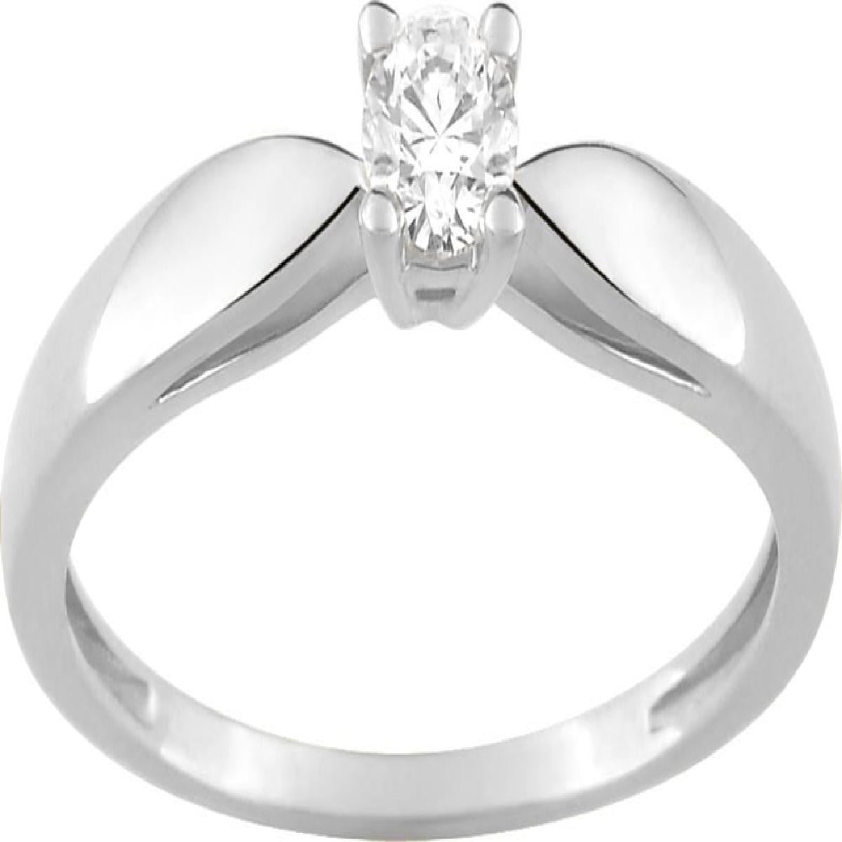 Bague Solitaire Diamant Taille Brillant Certifié GIA Couleur D VS1 – Or Jaune 18 Carats
