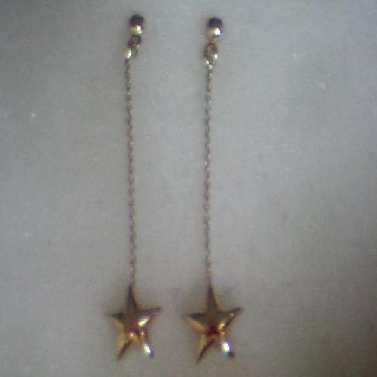 Boucles d'oreilles ALOÏZE pendantes AU375 – Or jaune 9 carats