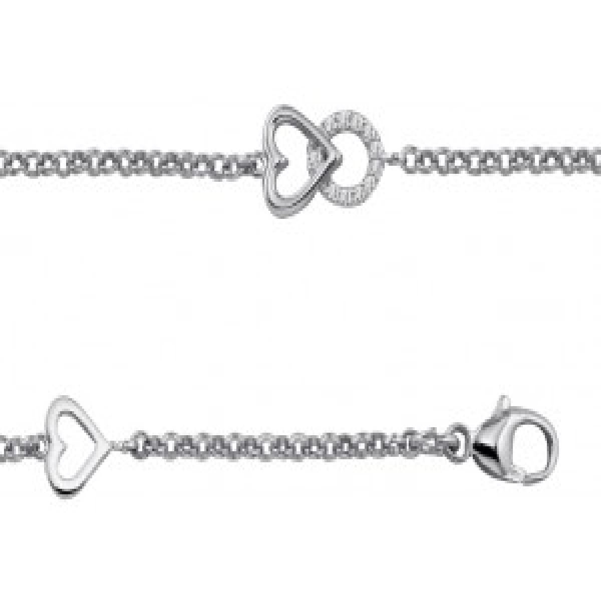 Bracelets AG925 Maillon Torsadé Long Et Délicat Finition Satinée Et Polie – Zirconium