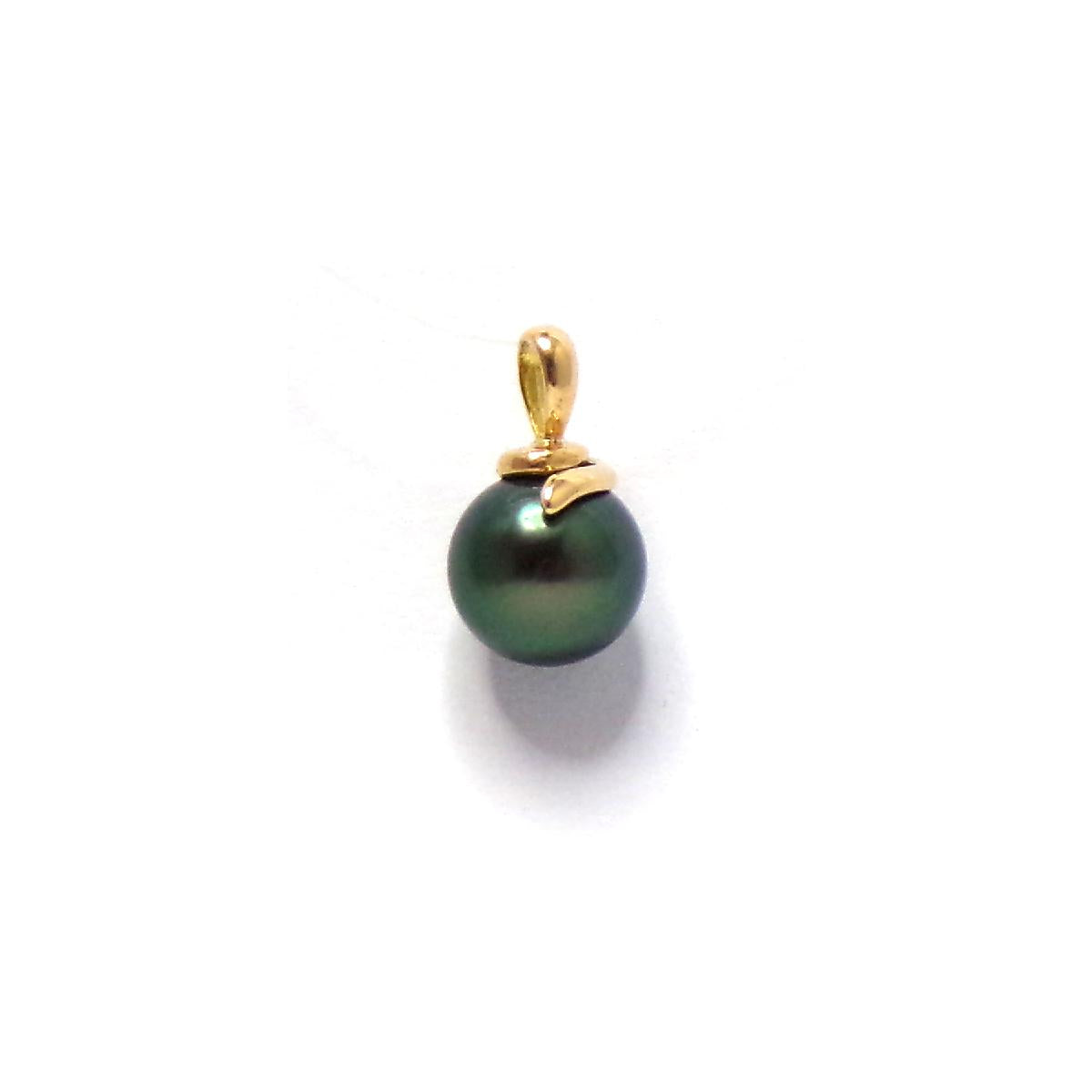 Pendentif P.Couleur Solitaire Tahiti Goutte Perle ALOÏZE Collection Or Jaune 18 Carats