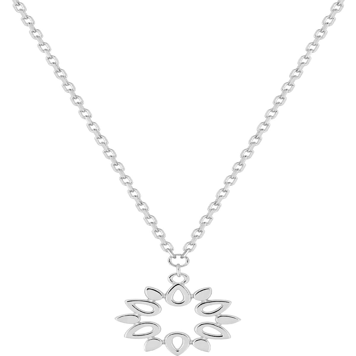 Collier Simple Maillage Chevron Fin Longueur Réglable Fermoir Mousqueton – Argent 925
