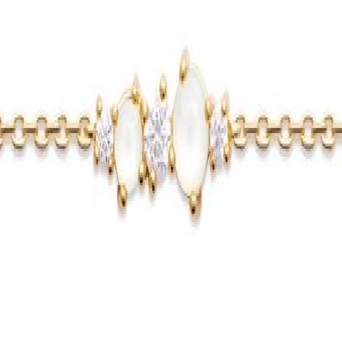 Bracelet Simple P. Blanches Gravable Maille Fine Version 2024 Collection Orfèvre – Zirconium