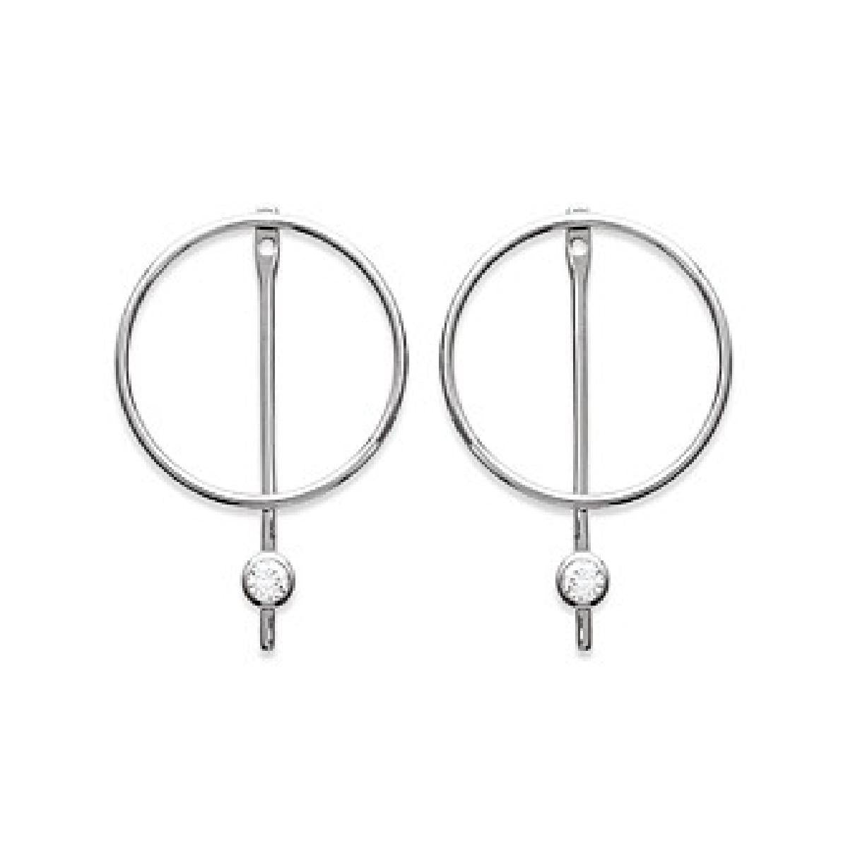 Boucles D'Oreilles AG925 Monogramme Ancien Symbole Héritage Numéroté Édition Argent 925 Version Standard