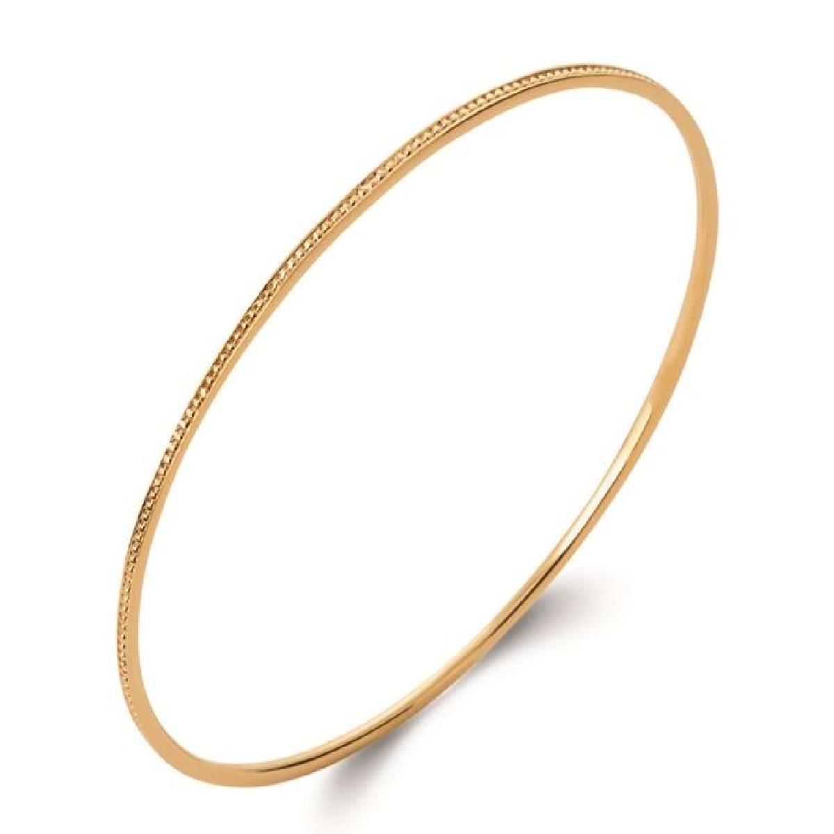 Bracelet Rigide Modèle Caprice Aloïze – Or Jaune 18 Carats, Longueur Ajustable Standard