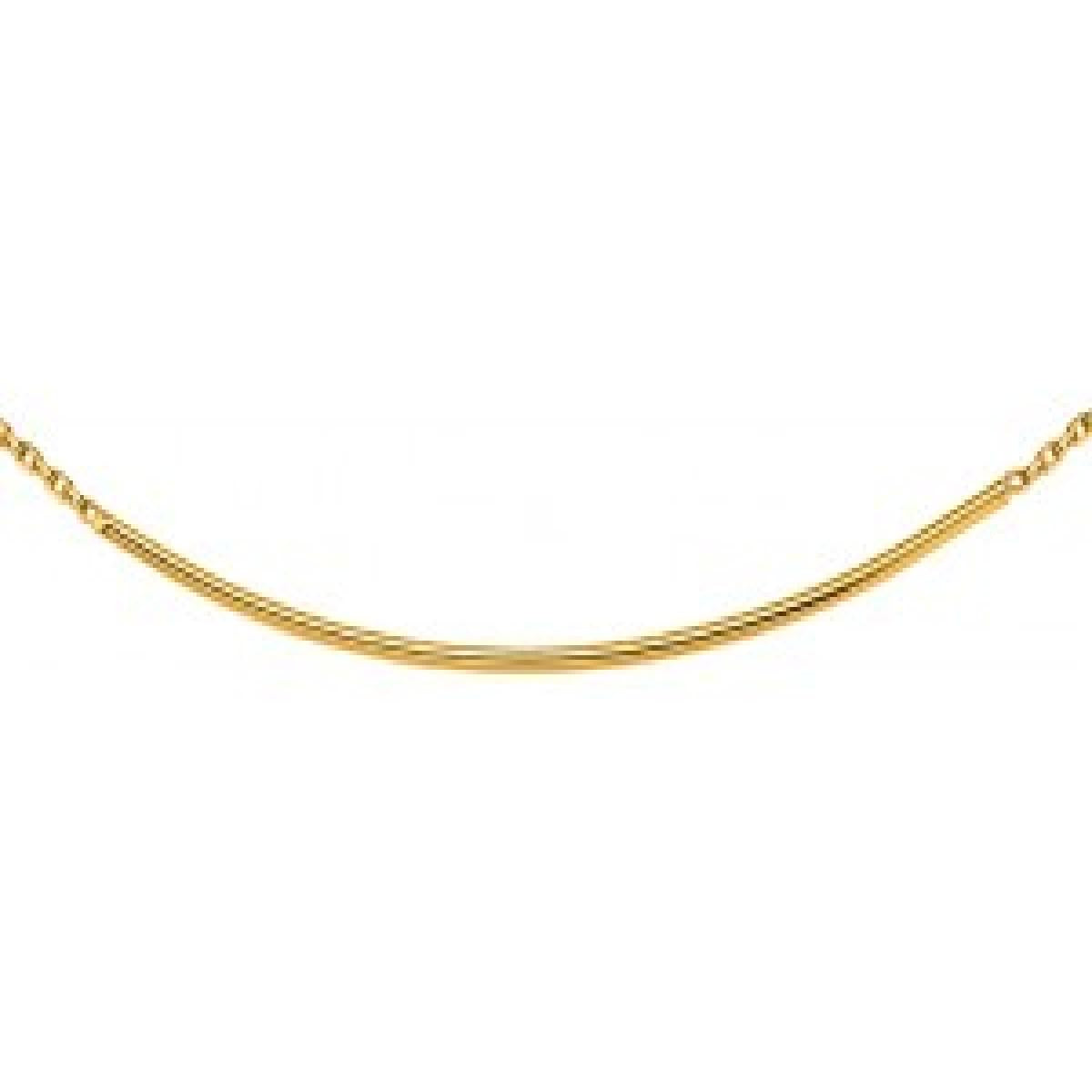 Collier ALOÏZE Grand Modèle Chaîne Forçat Maille Serpentine Double Rang – Or Jaune 18 Carats